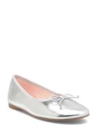 Metallic Ballet Flats With Bow Ballerinat Silver Mango