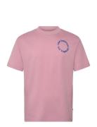Circular Logo T-Shirt Sport T-shirts Short-sleeved Pink New Balance