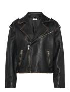 Lilll Leather Jacket Nahkatakki Black Lollys Laundry