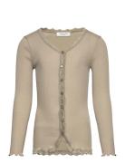 Rkbalta Modal Ls Lace Cardigan Tops T-shirts Long-sleeved T-shirts Bei...