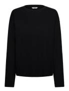 Long-Sleeved Cotton T-Shirt Tops T-shirts & Tops Long-sleeved Black Mo...