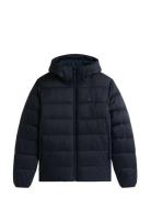 Mid Weight Hooded Jacket Vuorillinen Takki Topattu Takki Navy Tommy Hi...