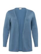 Kcfarsia Cardigan Tops Knitwear Cardigans Blue Kaffe Curve