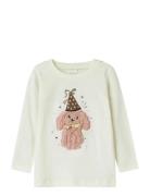 Nmfninna Ls Top Box Tops T-shirts Long-sleeved T-shirts White Name It