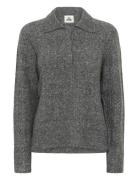 Kbbrona Noabelle Polo Tops Knitwear Jumpers Grey Karen By Simonsen