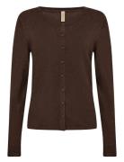 Sc-Dollie Tops Knitwear Cardigans Brown Soyaconcept