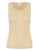 Garimasz Wool Tank Top Tops T-shirts & Tops Sleeveless Beige Saint Tro...
