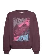Lineup Crew Brushed Rg Tops Sweat-shirts & Hoodies Sweat-shirts Red Ro...