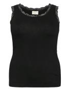 Kcomia Top Tops T-shirts & Tops Sleeveless Black Kaffe Curve