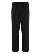 Kamerle Belt Pants Bottoms Trousers Straight Leg Black Kaffe