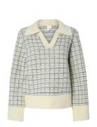 Yaslivia Ls V-Neck Knit Pullover Noos Tops Knitwear Jumpers Cream YAS