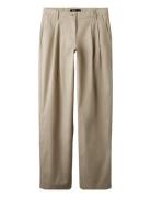Nlflyndt Lw Pleat Loose Pant Noos Bottoms Trousers Beige LMTD