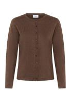 A8661, Milasz R-Neck Cardigan Tops Knitwear Cardigans Brown Saint Trop...