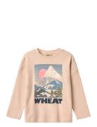 T-Shirt L/S Hanni Tops T-shirts & Tops Long-sleeved Pink Wheat