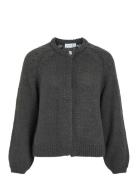 Vimoyano O-Neck L/S Knit Cardigan Tops Knitwear Cardigans Grey Vila