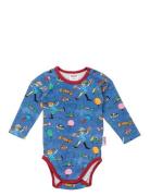 Fest Pippi Body Bodies Long-sleeved Blue Pippi Langstrømpe