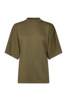 Rodebjer Pop Tops T-shirts & Tops Short-sleeved Khaki Green RODEBJER