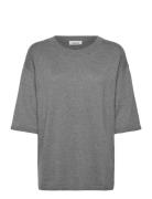 Slsanja Pullover Ss Tops Knitwear Jumpers Grey Soaked In Luxury