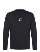 T-Shirt Tops T-shirts Long-sleeved Black Armani Exchange