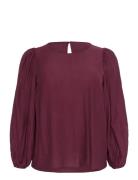 Kcviva Blouse Tops Blouses Long-sleeved Red Kaffe Curve