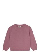 Pullover Knit W. Wool Tops Knitwear Pullovers Purple En Fant