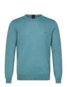 Botto-L Tops Knitwear Round Necks Blue BOSS