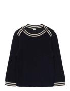 Baby Zigzag Blouse Tops Knitwear Cardigans Navy FUB