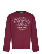 T-Shirt L/S Tops T-shirts Long-sleeved T-shirts Burgundy United Colors...