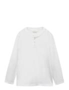 Long Sleeve Cotton T-Shirt Tops T-shirts Long-sleeved T-shirts White M...