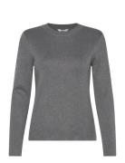 Objester Sli L/S Knit Pullover Noos Tops Knitwear Jumpers Grey Object