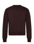 Regular Woolblend Sweater Tops Knitwear Round Necks Brown Weekday