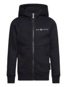 Jr Bowman Logo Zip Hood Tops Sweat-shirts & Hoodies Hoodies Navy Sail ...