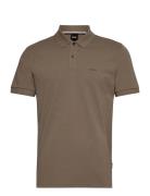 Pallas Tops Polos Short-sleeved Brown BOSS