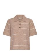 Frkendra Pu 1 Tops T-shirts & Tops Short-sleeved Beige Fransa