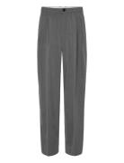 Loose Fit Pleated Suit Trousers Bottoms Trousers Formal Grey Weekday