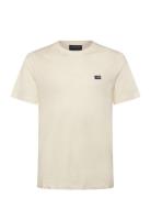 Liam Classic Organic Cotton Tee Tops T-shirts Short-sleeved Cream Lexi...