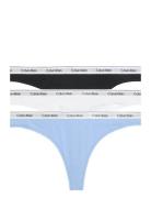 Thong 3Pk Stringit Alusvaatteet Blue Calvin Klein