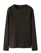 Nkfnakal Ls Top Noos Tops T-shirts Long-sleeved T-shirts Brown Name It