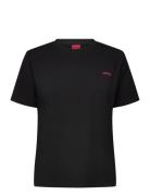 Hugo Id T-Shirt Tops T-shirts & Tops Short-sleeved Black HUGO