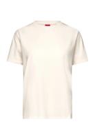 Hugo Id T-Shirt Tops T-shirts & Tops Short-sleeved Cream HUGO