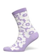 Linjaus Unikko Lingerie Socks Regular Socks Purple Marimekko