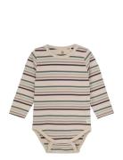 Body Ls Stripe Bodies Long-sleeved Cream En Fant