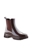 Peachy Dark Cherry Shoes Boots Ankle Boots Ankle Boots Flat Heel Burgu...