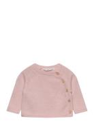 Buttons Detail Knit Sweater Tops Knitwear Cardigans Pink Mango