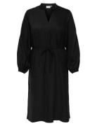 Carbay Ls V-Neck Blk Dress Wvn Bf Polvipituinen Mekko Black ONLY Carma...