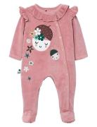 Velour Play Suit -Bci Pitkähihainen Body Pink Boboli