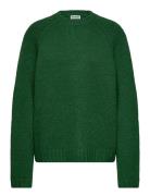 Relaxed Knitted Sweater Tops Knitwear Jumpers Green Weekday