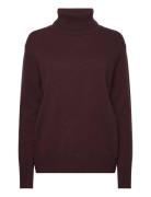 Rwlaica Cashmere Ls Roll Neck Tops Knitwear Turtleneck Brown Rosemunde