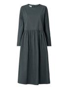 Sabine Dress - Cotton Polvipituinen Mekko Black STUDIO FEDER