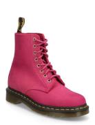 1460 Pascal Fuchsia Pink Milled Nubuck Rb Shoes Boots Ankle Boots Lace...